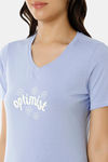 Amante Cotton Loungewear Top - Brunnera Blue — thumbnail 4